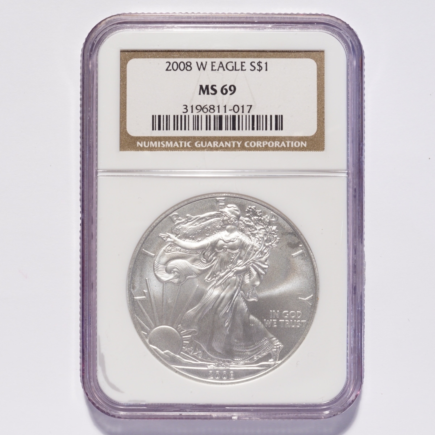 2008-W Silver American Eagle Dollar NGC MS69