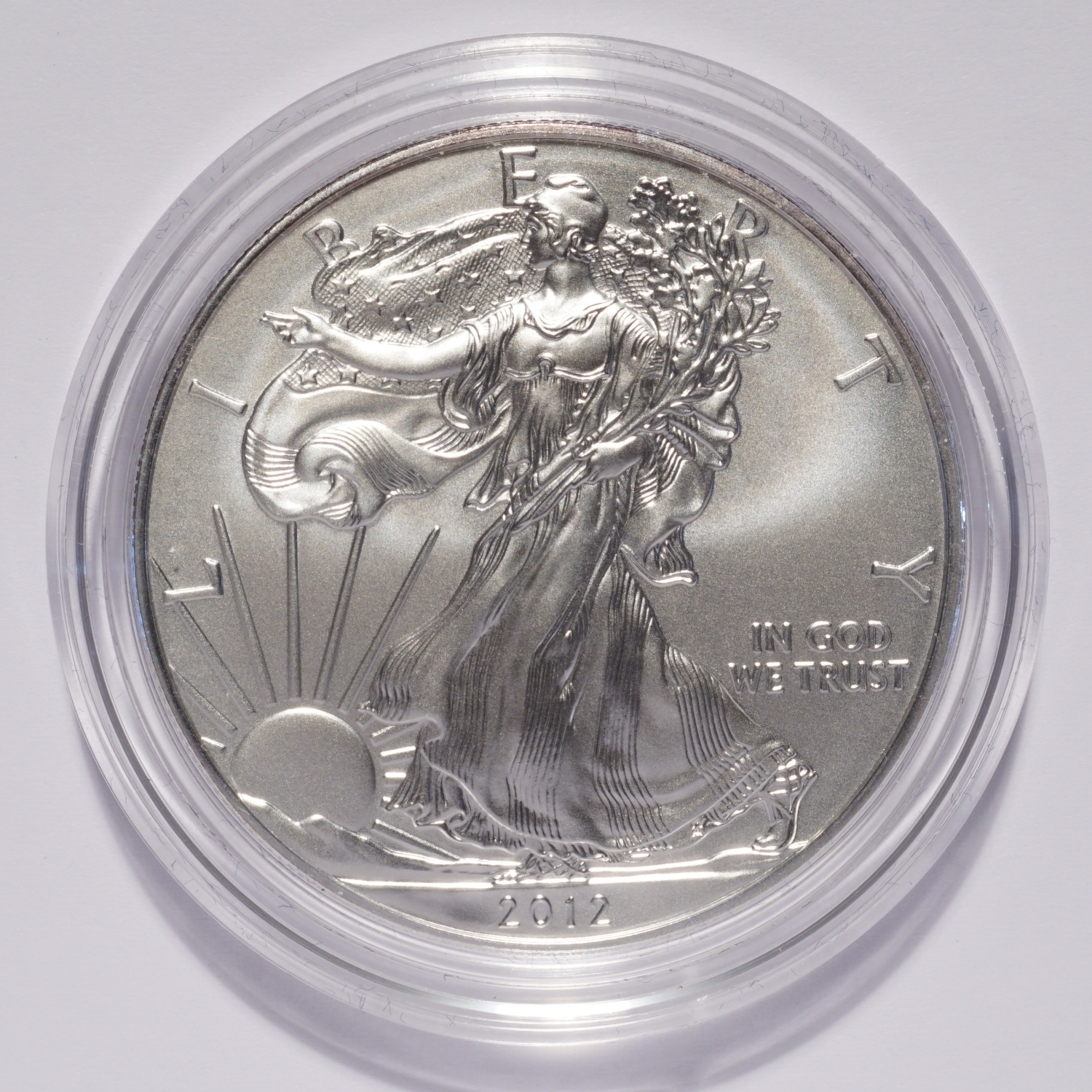 2012-W Silver American Eagle Dollar Burnished - Image 2
