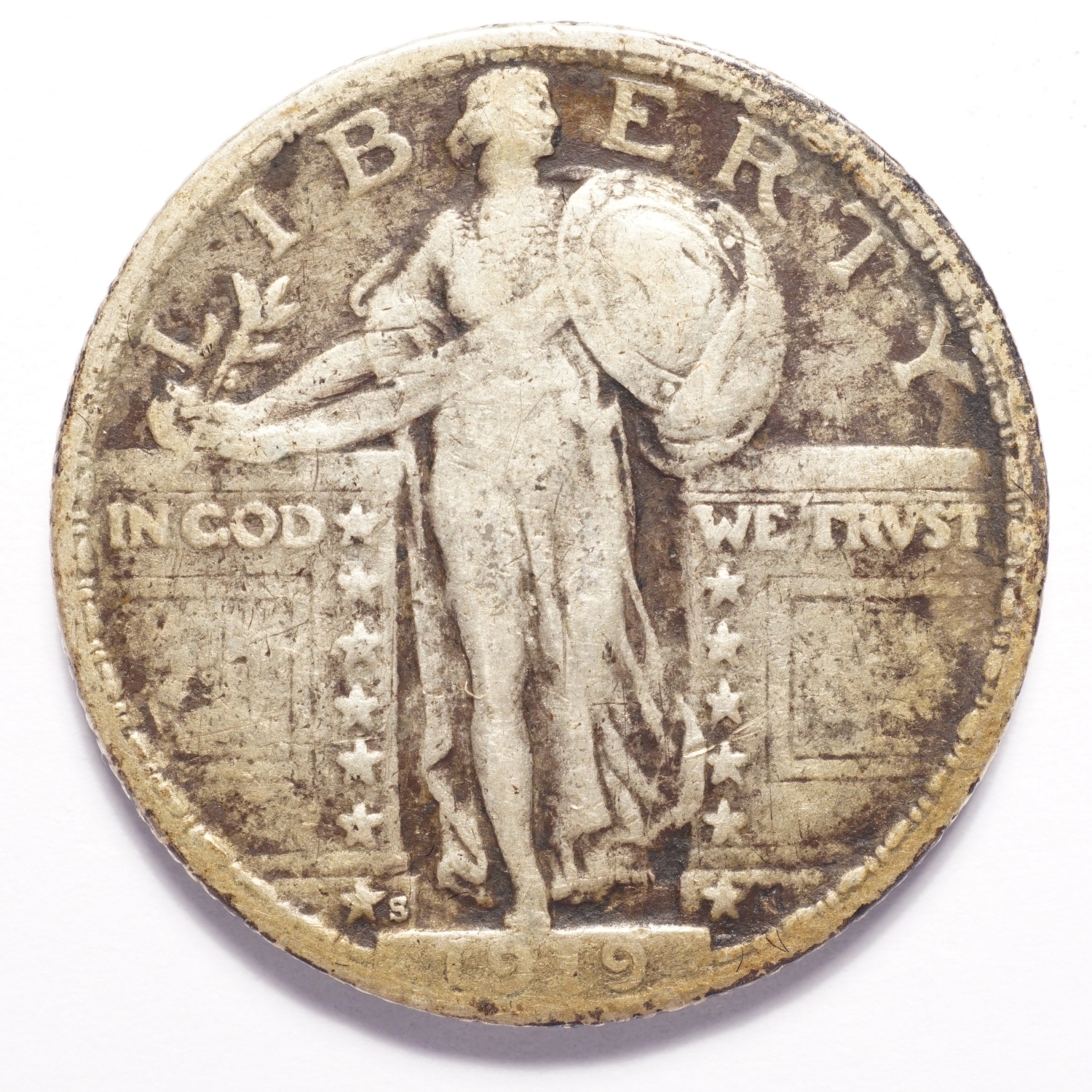 1919-S Liberty Standing Silver Quarter