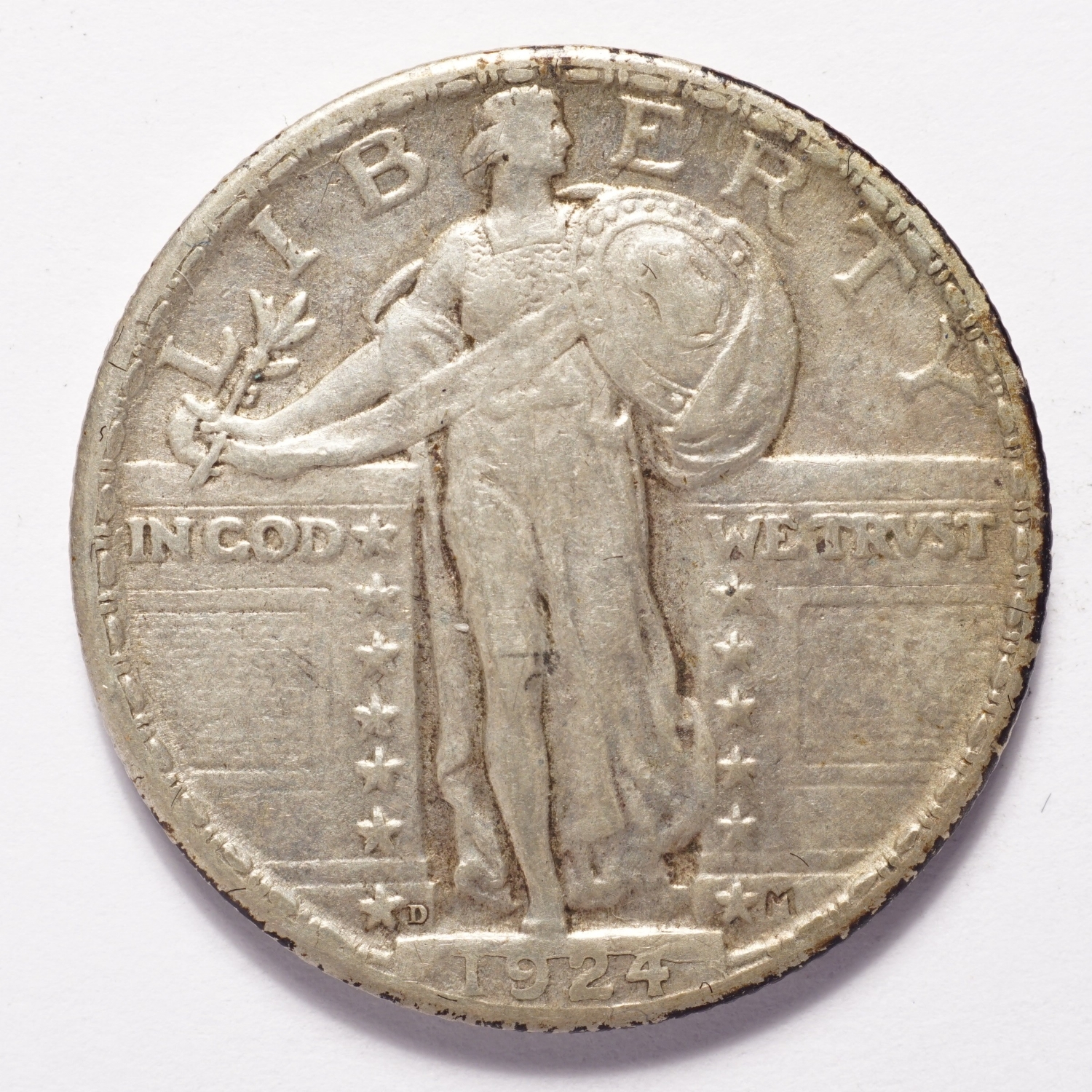 1924-D Liberty Standing Silver Quarter