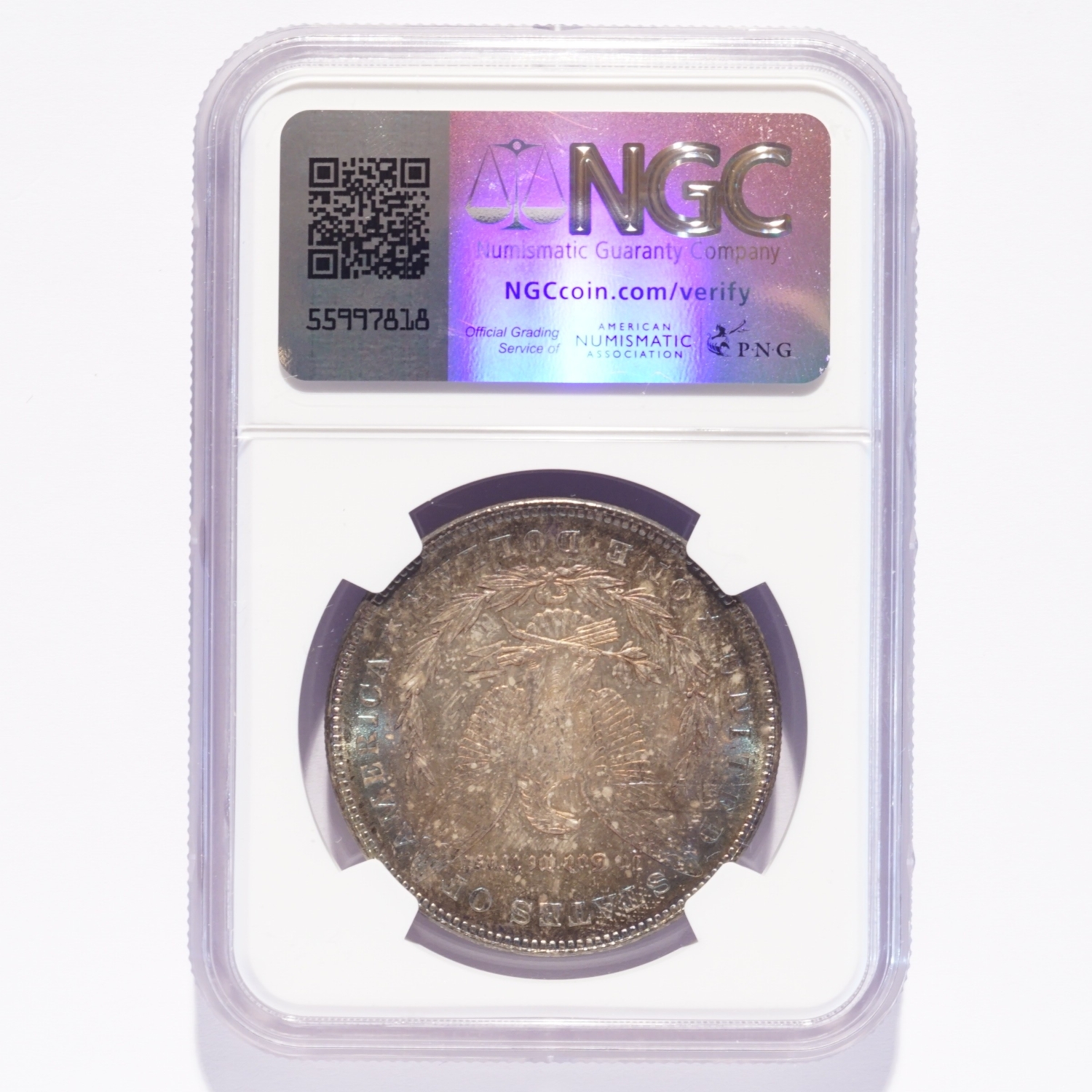 1878 Morgan Silver Dollar 7TF Rev of '78 NGC MS62 - Image 2