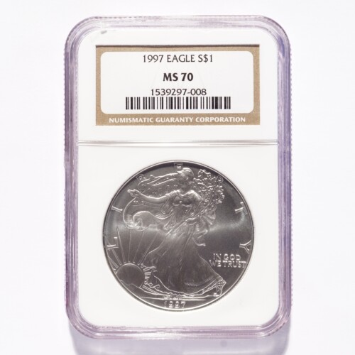 1997 Silver American Eagle Dollar NGC MS70