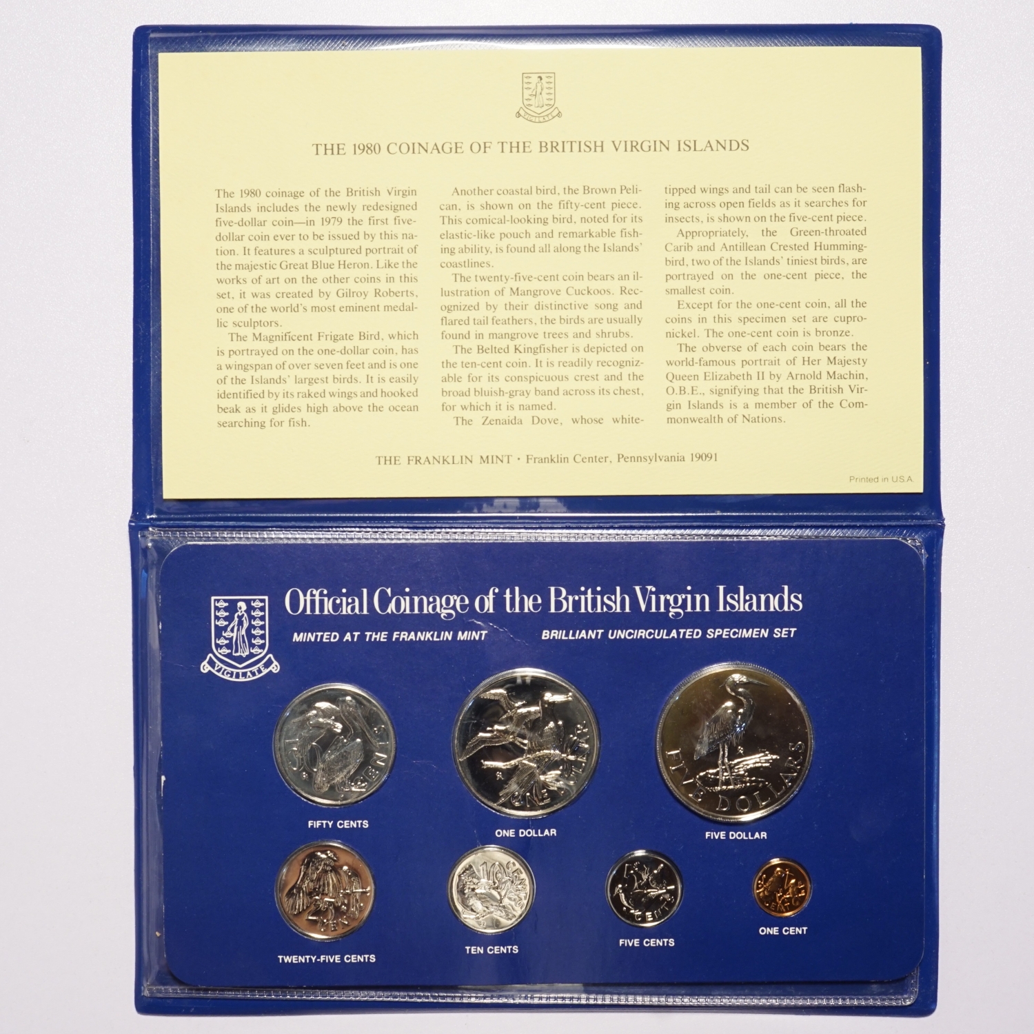 1973 First Coinage of the British Virgin Islands Specimen Set - Image 2