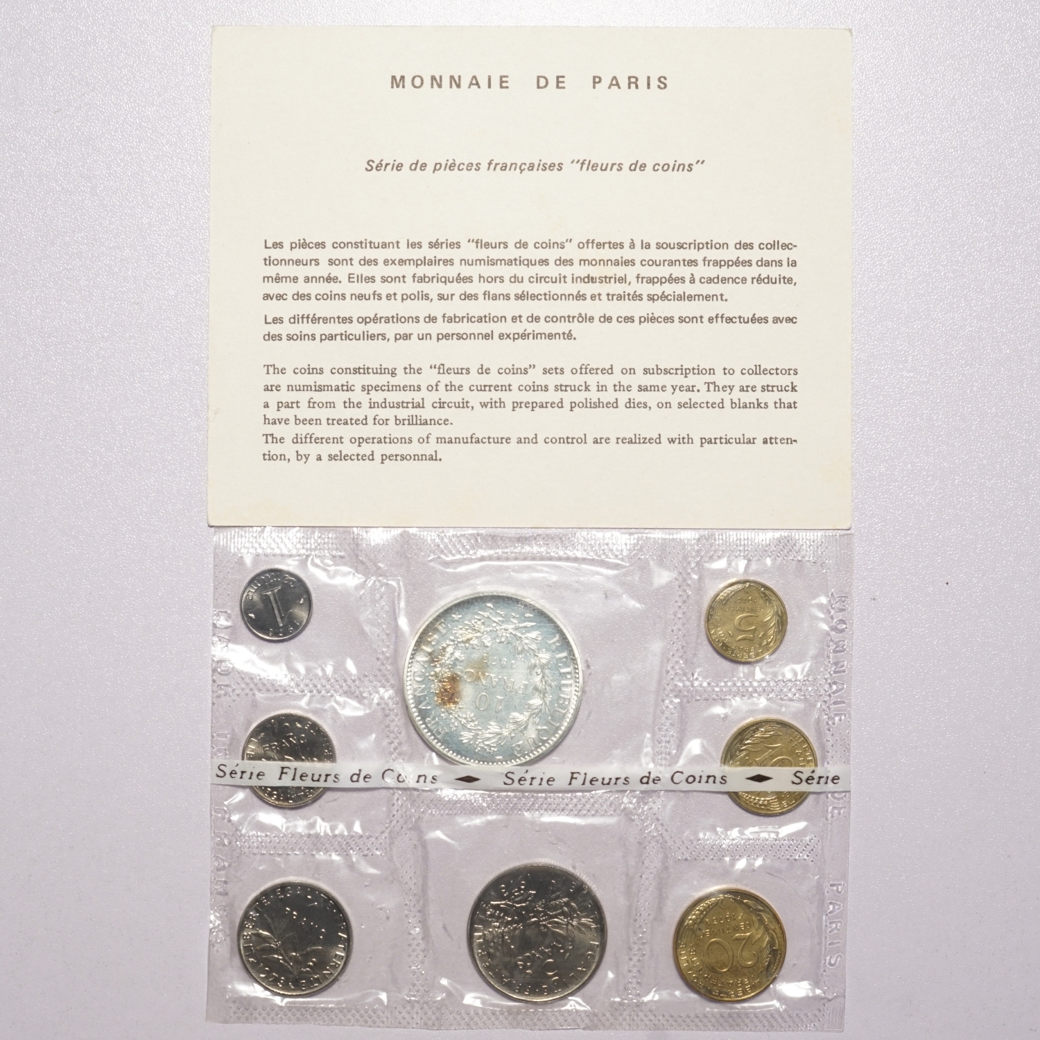 1973 Monnaie De Paris Specimen Set - Image 2