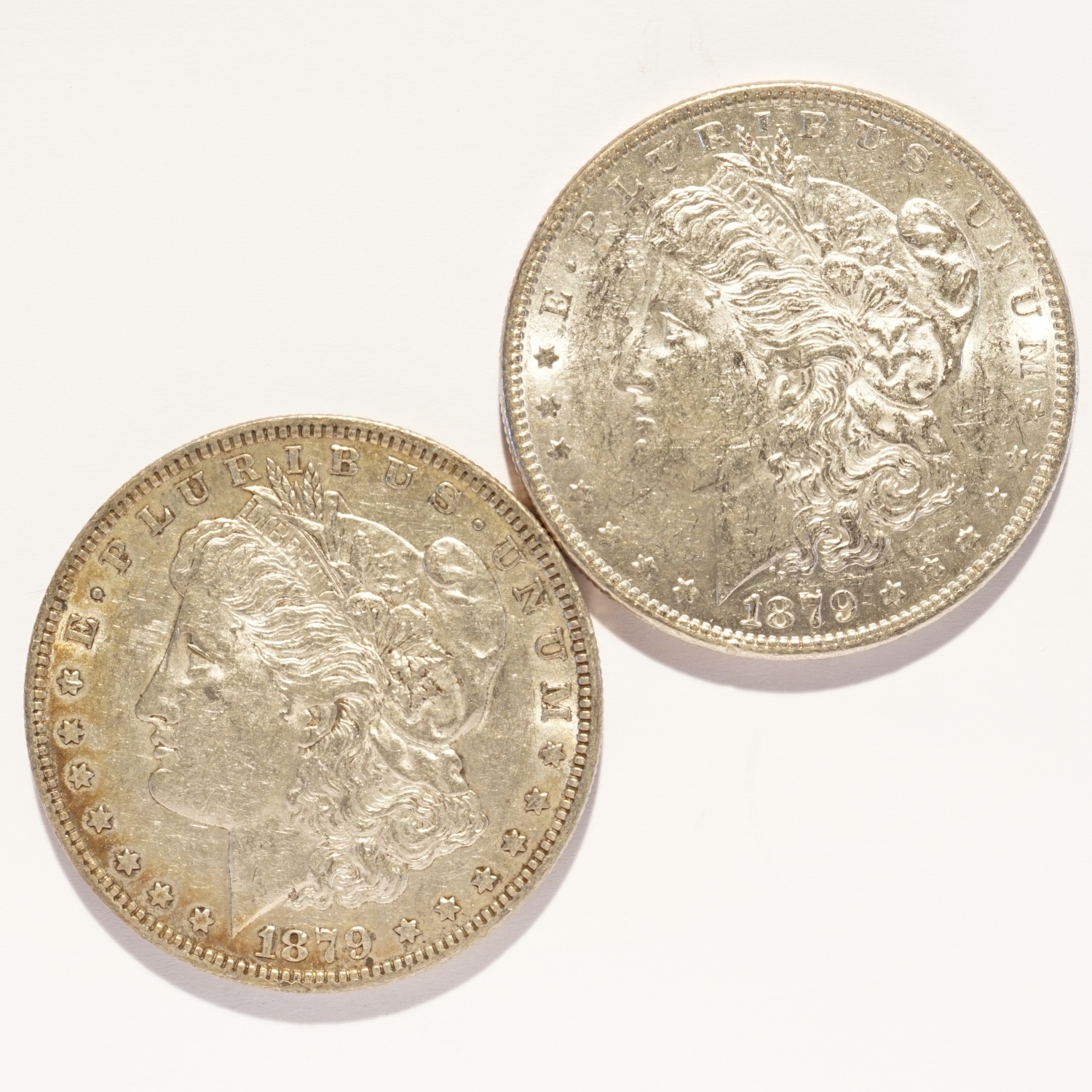 1879 Morgan Silver Dollar AU 2-Coin Lot - Image 3