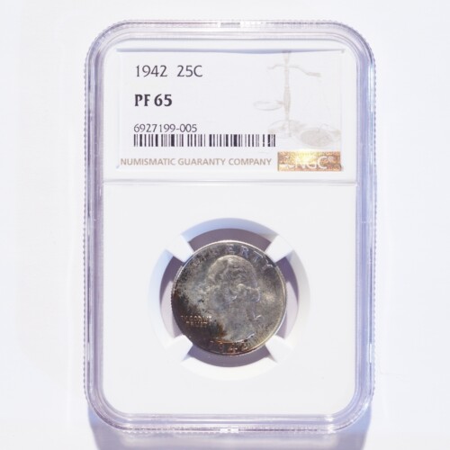 1942 Washington Silver Quarter Proof NGC PF65