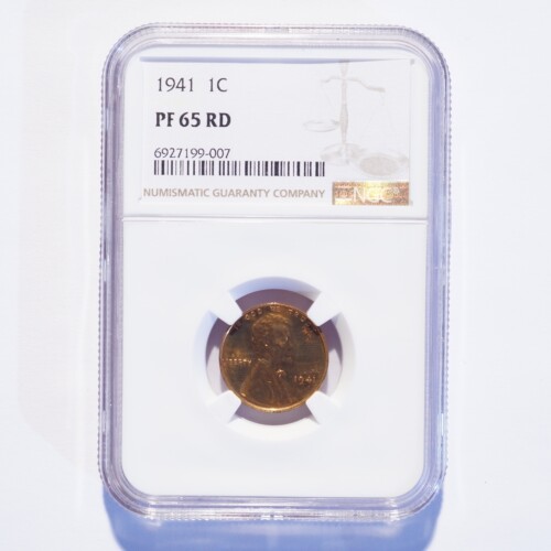 1941 Lincoln Wheat Cent Proof NGC PF65 RD