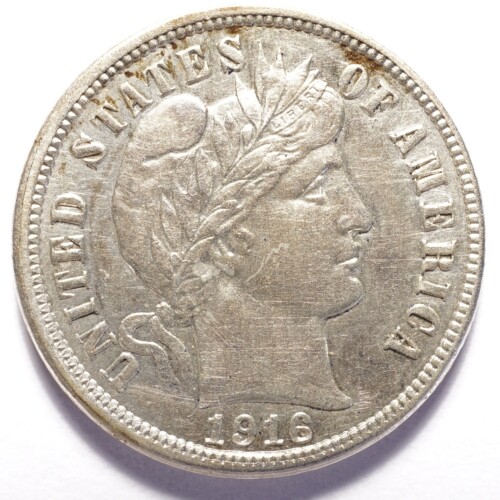 1916 Barber Silver Dime